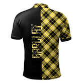 Clan Barclay Dress Modern Tartan Polo Shirt Half of Me - Cross Style IR92 Barclay Dress Modern Tartan Tartan Polo